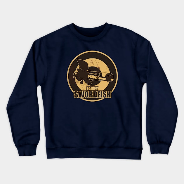 Fairey Swordfish (distressed) Crewneck Sweatshirt by Firemission45